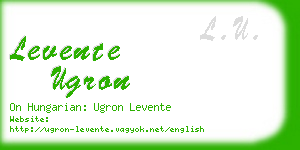 levente ugron business card